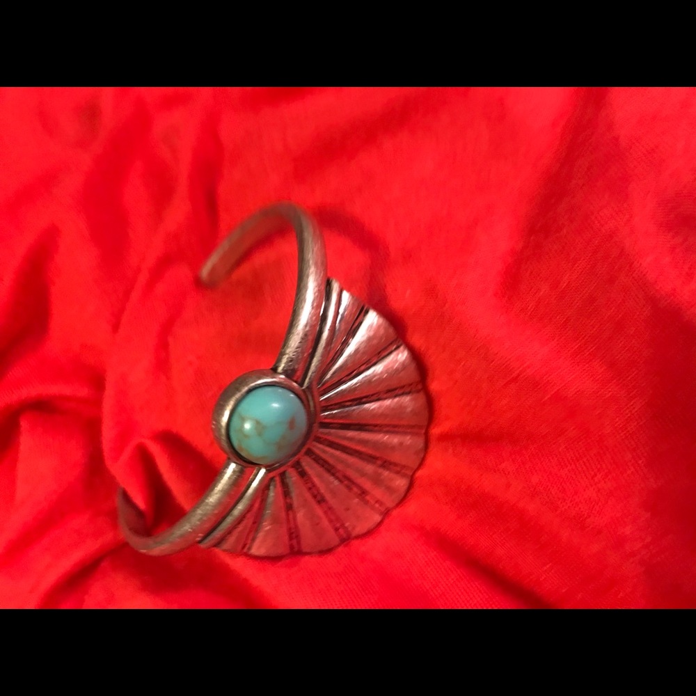 Lucky Brand pewter/turquoise bracelet